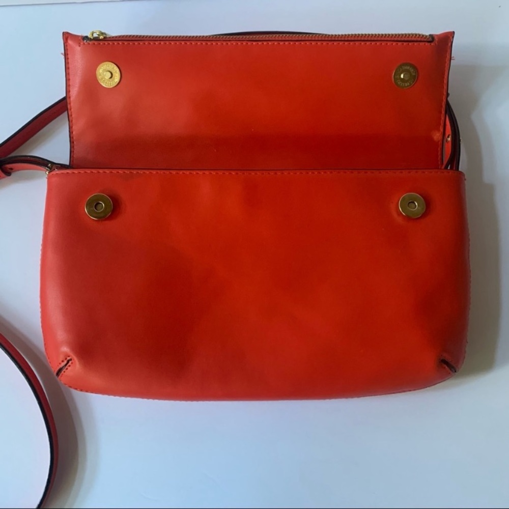 Merona Target  Red Fold Over Crossbody Faux Leather Purse - Picture 2 of 7
